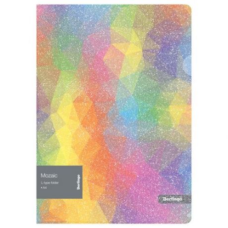 Berlingo Папка-уголок Mozaic А4, пластик, 12 шт, разноцветный