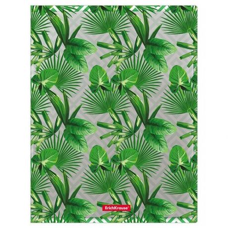 ErichKrause Папка файловая c 30 карманами Tropical leaves A4, зеленый