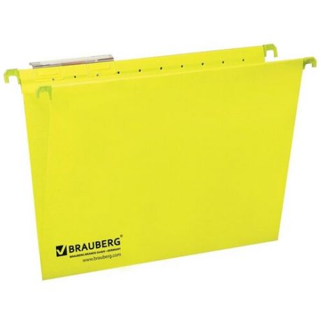 Подвесные папки картонные BRAUBERG, комплект 10 шт., 370х245 мм, 80 л., FoolsСap, желтые, 2