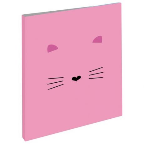 Скоросшиватель пластиковый № 1 School Kitty A4 до 120 листов розовый толщина обложки 0.45 мм, 1408790