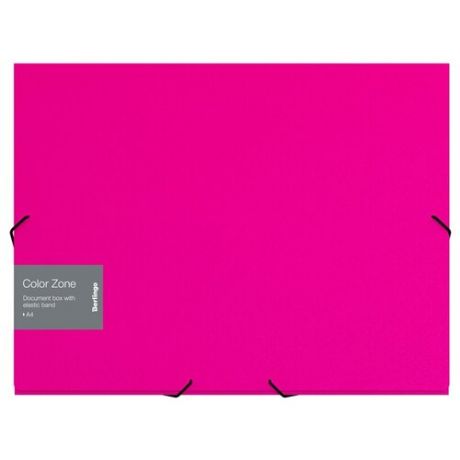 Berlingo Папка-короб Color Zone А4 на резинке, 50 мм, пластик, оранжевый
