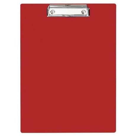 Планшет с зажимом А4, 1000 мкм, Calligrata эконом, пластик, красный (клипборд)