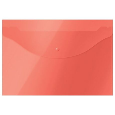 Папка-конверт на кнопке OfficeSpace А4, 120мкм, красная ( Артикул 281219 )