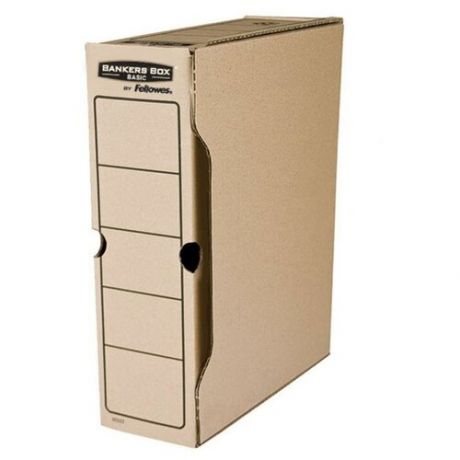 Архивный короб FELLOWES Bankers Box "Basic", 100x260x312, гофрокартон, с клапаном, FS-00102