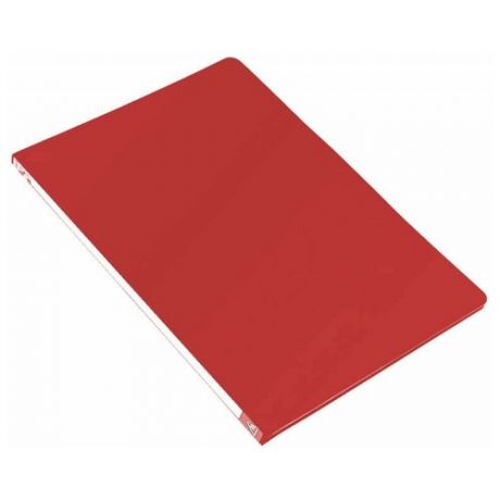 Папка метал. зажим Бюрократ - PZ05CRED A4 пластик 0.5мм торц. наклейка красный