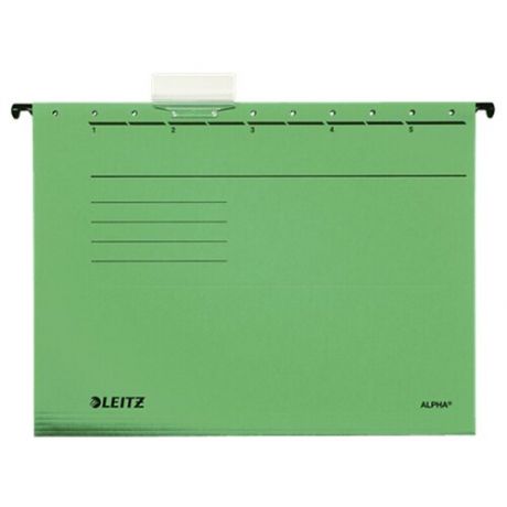 Подвесная папка Leitz Alpha Стандарт, А4, картон, зеленая ( Артикул 327212 )