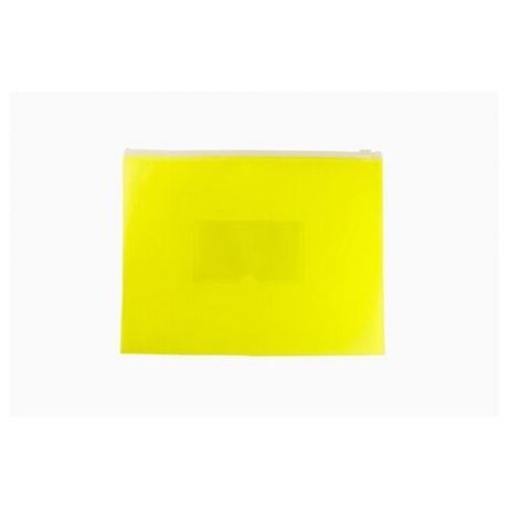 Папка на молнии ZIP Бюрократ Double Neon DNEBPM5AYEL A5 полипропилен желтый карм. для визит. цвет мол