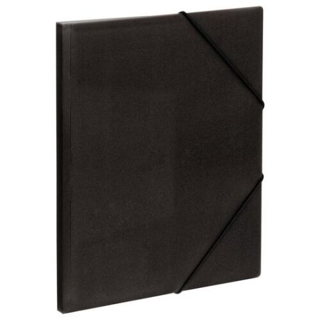 Папка на резинке OfficeSpace А4, 400мкм, черная полупрозрачная ( Артикул 300661 )