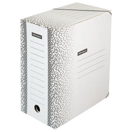 OfficeSpace Папка архивная на резинках Standard A4, микрогофрокартон, 150 мм, белый