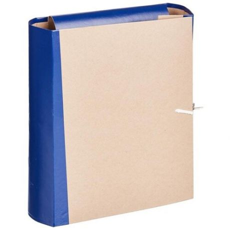 Attache Папка архивная на 4-х завязках 80 мм крафт-бумага/бумвинил, синий