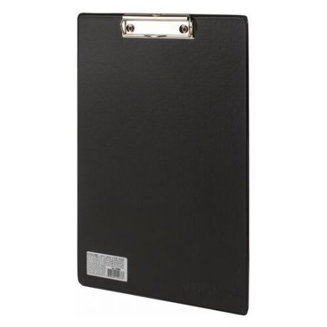 Доска-планшет офисмаг с прижимом А4 (230х350 мм), картон/ПВХ, россия, черная, 225986