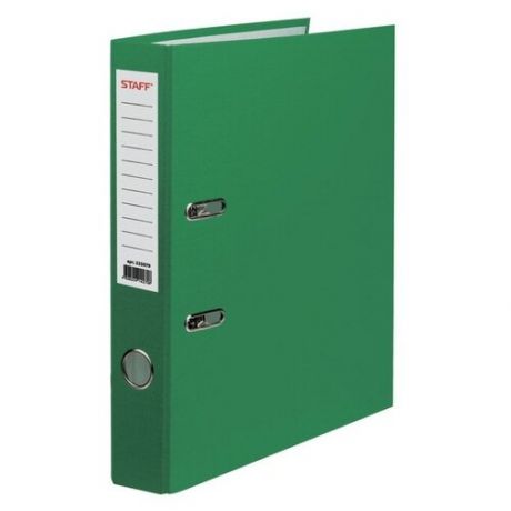STAFF Папка-регистратор без уголка Manager A4, ПВХ, 50 мм, зеленый