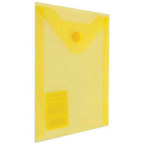 BRAUBERG Папка-конверт с кнопкой вертикальная А6, пластик, бесцветный