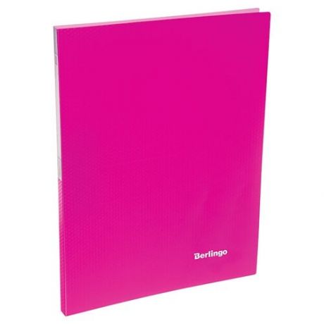 Berlingo Папка с зажимом Neon A4, пластик, розовый