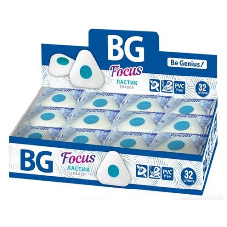 BG Набор ластиков Focus треугольных, 32 шт белый