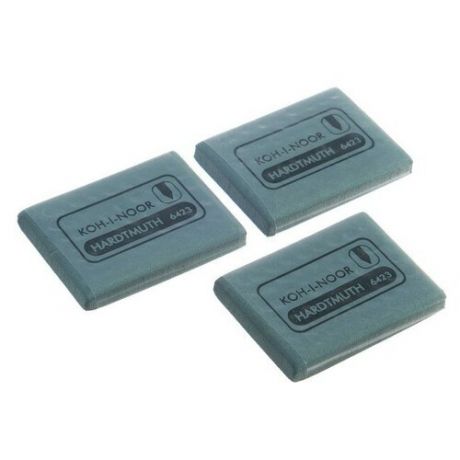 Набор 3 штуки ластик-клячка для растушевки Koh-I-Noor 6421/18 Extra soft, 47 х 36 х 10, серый (2364425)
