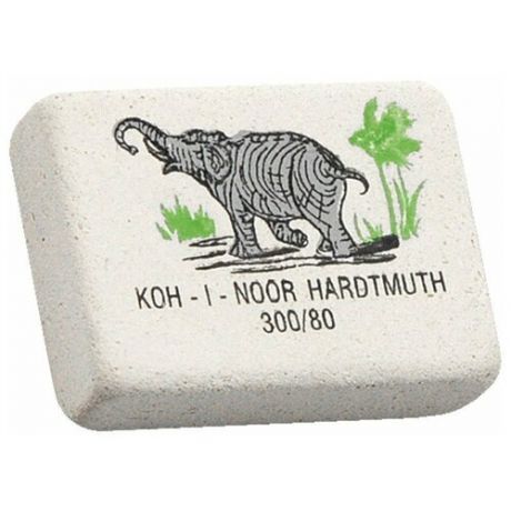 Ластик Koh-I-Noor Elephant 300/60, прямоугольный, натуральный каучук, 31*21*8мм, цветной ( Артикул 282761 )