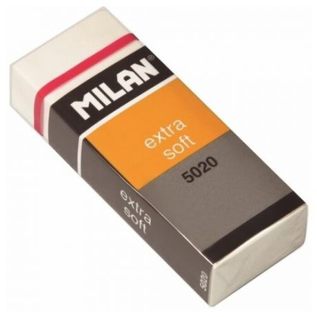 Ластик Milan Extra Soft 5020 пластиковый белый, 973209