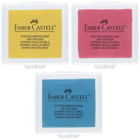Faber-Castell Ластик-клячка 127321 красный, желтый, синий ассорти