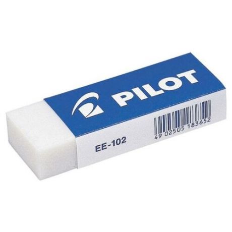 Ластик PILOT EE102 винил, карт.держатель, цв.белый, Япония, 61?22?12 мм. 613173