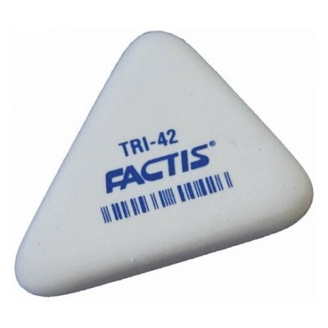 Ластик FACTIS TRI 42, комплект 42 шт., 45х35х8 мм, белый, треугольный, PMFTRI42