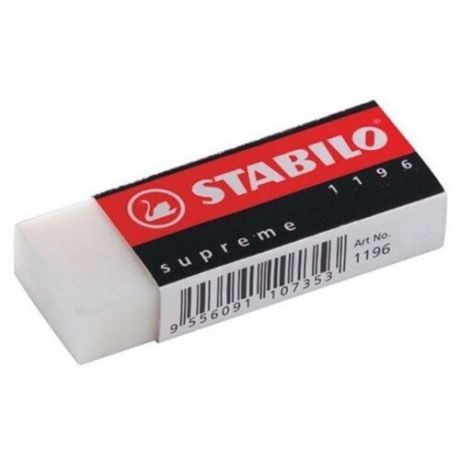 Ластик Stabilo Supreme (прямоугольный, картонный держатель, 62x22x11мм) 1шт. (1196C/30)