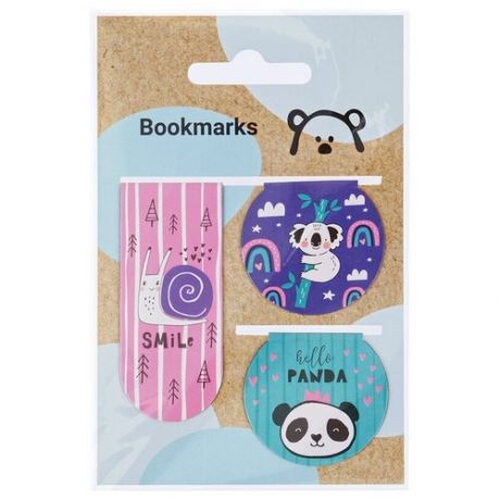 Закладки магнитные для книг, 3шт., MESHU Cute friends ( Артикул 321098 )
