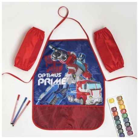 Набор детский для творчества "Optimus Prime" Transformers (фартук 49х39 см и нарукавники)
