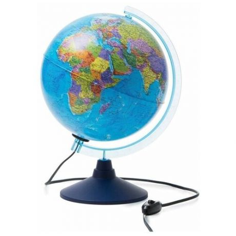 Глобус "День и ночь" с двойной картой - политической и звездного неба Globen, 25см, интерактивный, с подсветкой от сети + очки виртуальной реальности (арт. 324356)