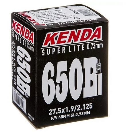 Камера Kenda Superlite 27,5" х 1,9" - 2,125" (Камера 27,5" спорт 48мм 5-515241 1,9-2,125 (50/57-584) облегч. SUPERLITE толщ. стенки 0,73мм KENDA)