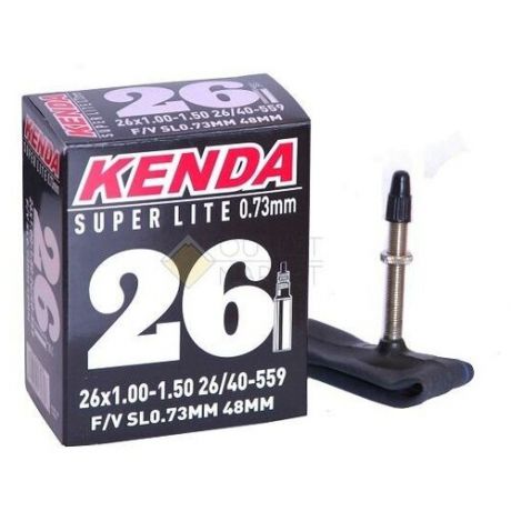 Камера KENDA 26 спорт 48мм узкая 1,00-1,50 (26/40-559) облегч SUPERLITE толщ. ст. 0,73мм
