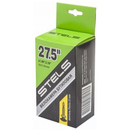Stels Велокамера STELS/SEYOUN 27.5x 1.90/2.10 вентиль Presta, в инд. упаковке [LU083012]