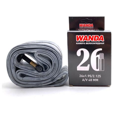 Велосипедная камера 26" x 1.95" Wanda 26x1.95/2.125 A/V 48 мм черный