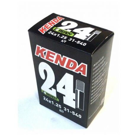 Камера велосипедная KENDA, 24", "узкая" 1,25, (31-540), автониппель, черный, 5-510385