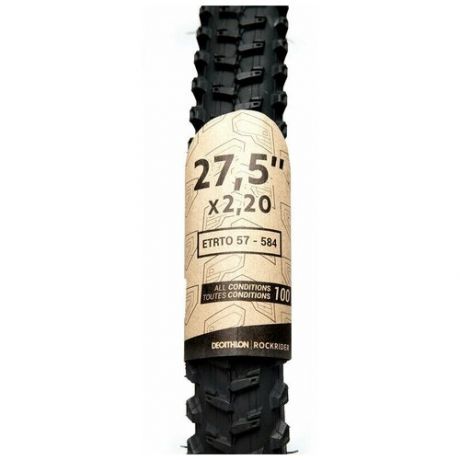 Покрышка для горного велосипеда All Conditions 27,5X2,20 с жесткими бортами, размер: NO SIZE BTWIN Х Decathlon