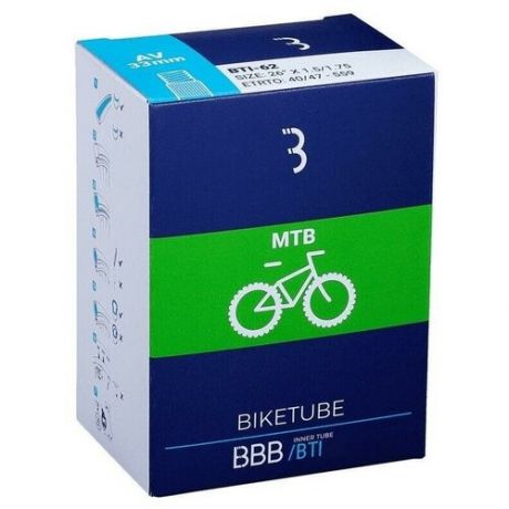 Велокамера Bbb 2022 Biketube 27,5X2,8/3,0 Fv 48Mm Black