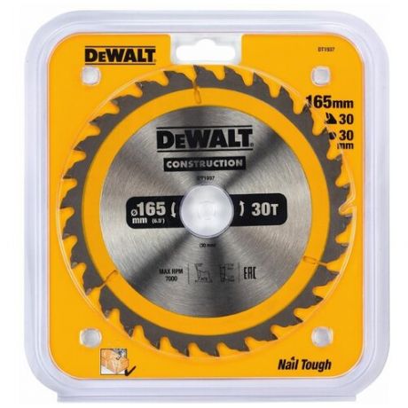 Пильный диск DeWALT Construction DT1937-QZ 165х30 мм