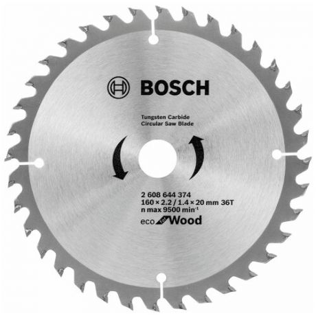 Пильный диск BOSCH Eco Wood 2608644374 160х20 мм