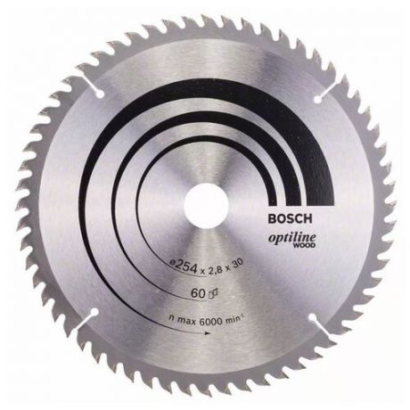 Пильный диск BOSCH Optiline Wood 2608640444 254х30 мм