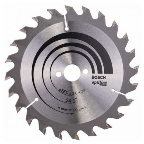 Пильный диск BOSCH Optiline Wood 2608640596 160х20 мм