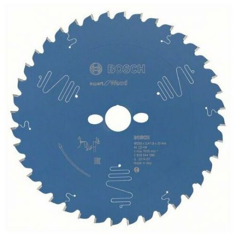 Пильный диск Bosch Expert for Wood 250х30х2,4/1,8мм Z40 (2608644080)