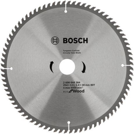 Пильный диск BOSCH Eco Wood 2608644384 254х30 мм