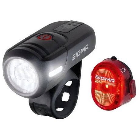 Комплект фонарей SIGMA Sport Aura 45, Nugget 2, USB-зарядка черный