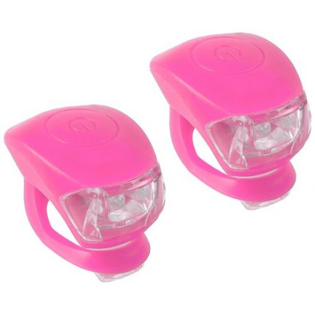 Фонарики- брелоки передний+задний COBRA IV M-WAVE розовый