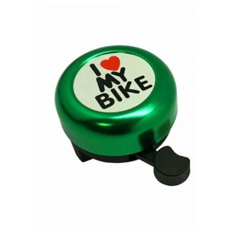 Звонок STELS "I love my bike" (зеленый)
