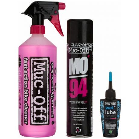 Набор велокосметики Muc-Off "Wash, Protect and Lube Kit", 3 предмета
