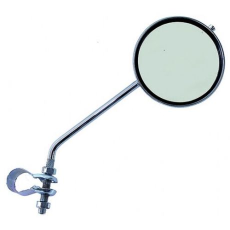 Зеркало 5-271018 плосокое круглое D=80мм регулируемый кольцевое крепление серебристый