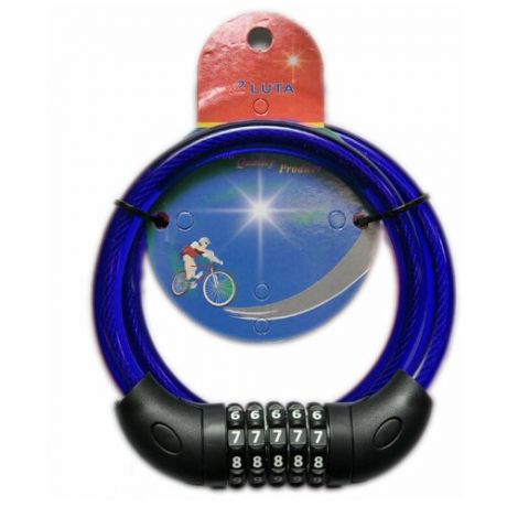 Велозамок с кодовым ключом: BZ25-41 (цвет синий, красный)