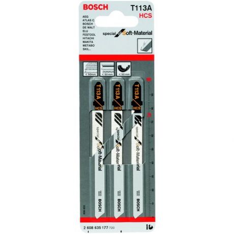 Набор пилок для электролобзика BOSCH 2608635177 3 шт.