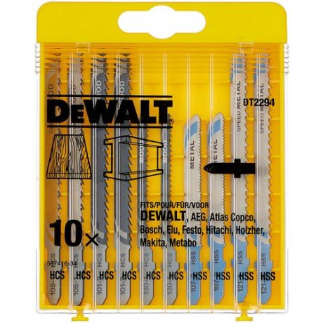 Набор пилок для электролобзика DeWALT DT 2294 10 шт.
